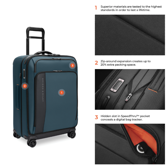 Briggs & Riley NEW ZDX Medium Expandable Spinner