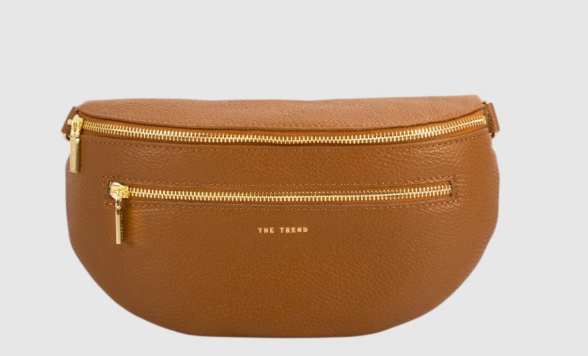 The Trend Cappucina Leather Belt Bag