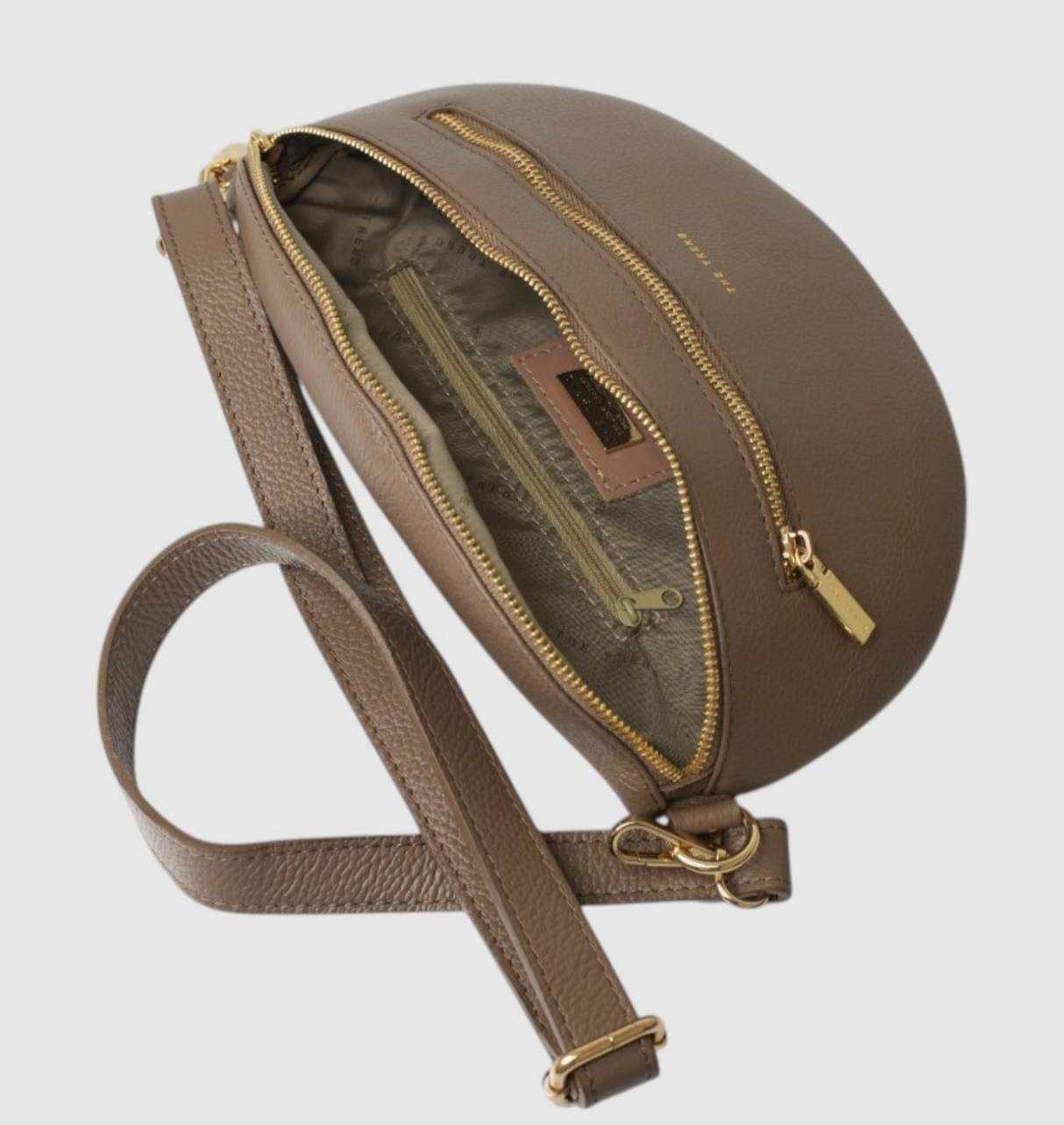 The Trend Cappucina Leather Belt Bag