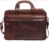 Mancini Buffalo Double Compartment Top Zipper 15.6” Laptop / Tablet Briefcase