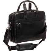 Mancini Buffalo Double Compartment Briefcase for Laptop and Tablet
