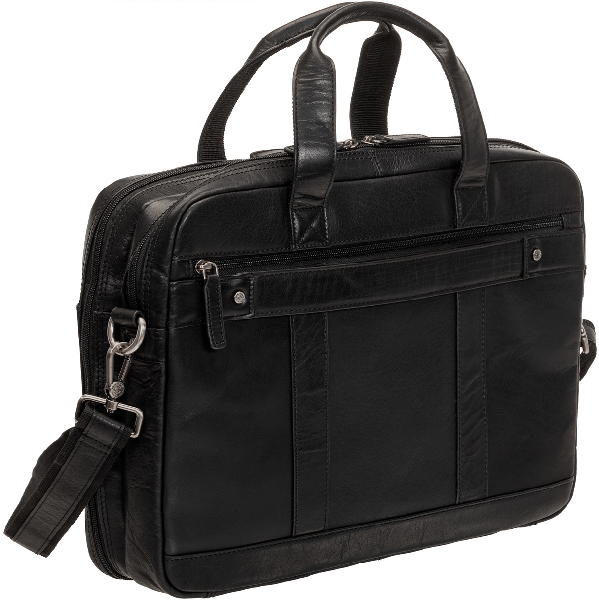 Mancini Buffalo Double Compartment Briefcase for Laptop and Tablet