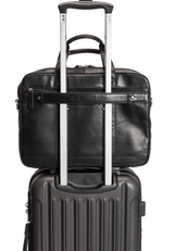 Mancini Buffalo Double Compartment Briefcase for Laptop and Tablet