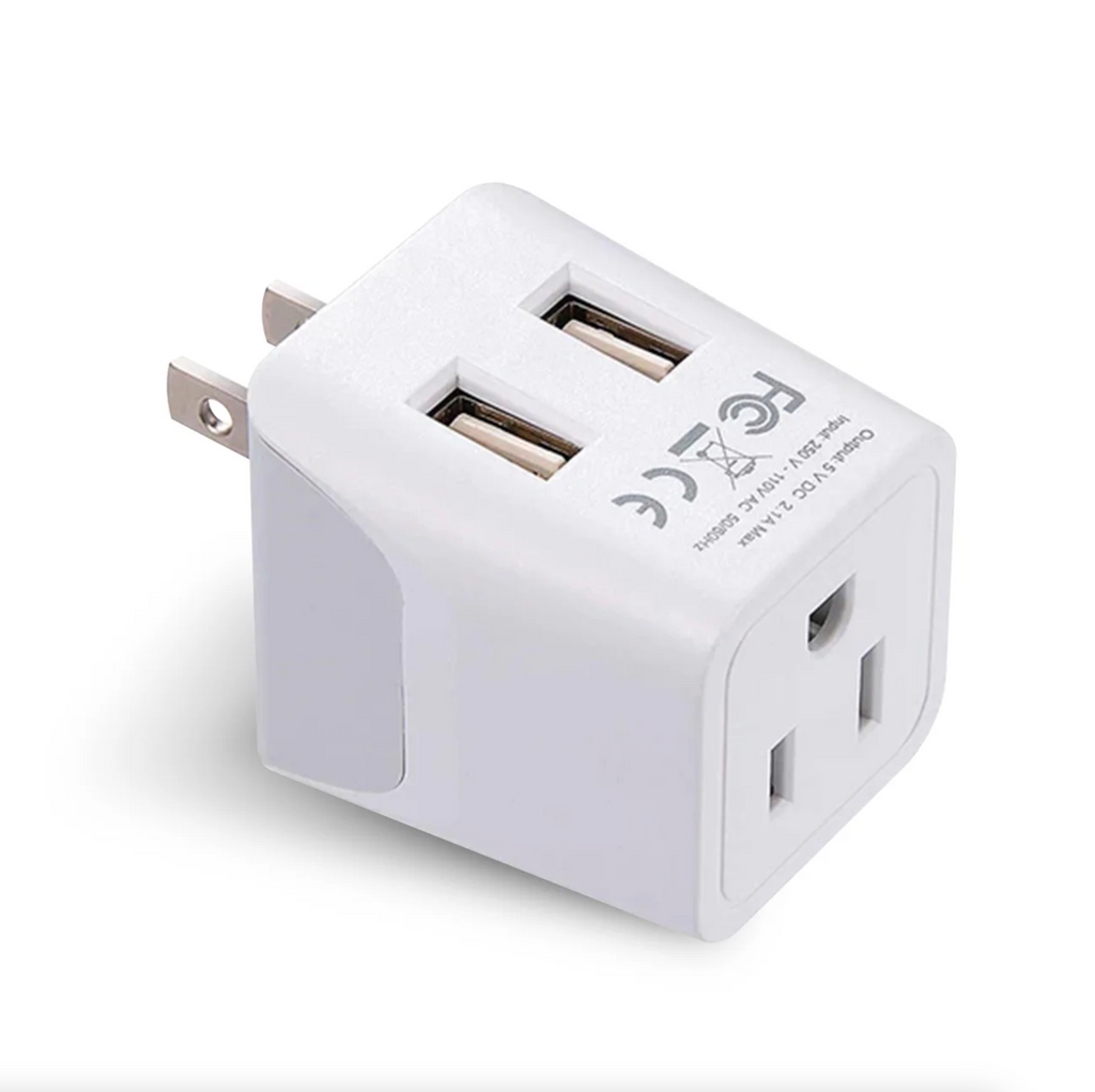 Ceptics Japan, Philippines Travel Adapter - Type A - Dual USB