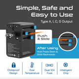 Ceptics 100W Universal Travel Adapter
