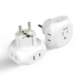 Ceptics European Schuko Travel Plug Adapter - 4 in 1 Adapter