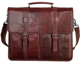 Mancini Pelle D'oro Double Compartment 15.6" Laptop Briefcase