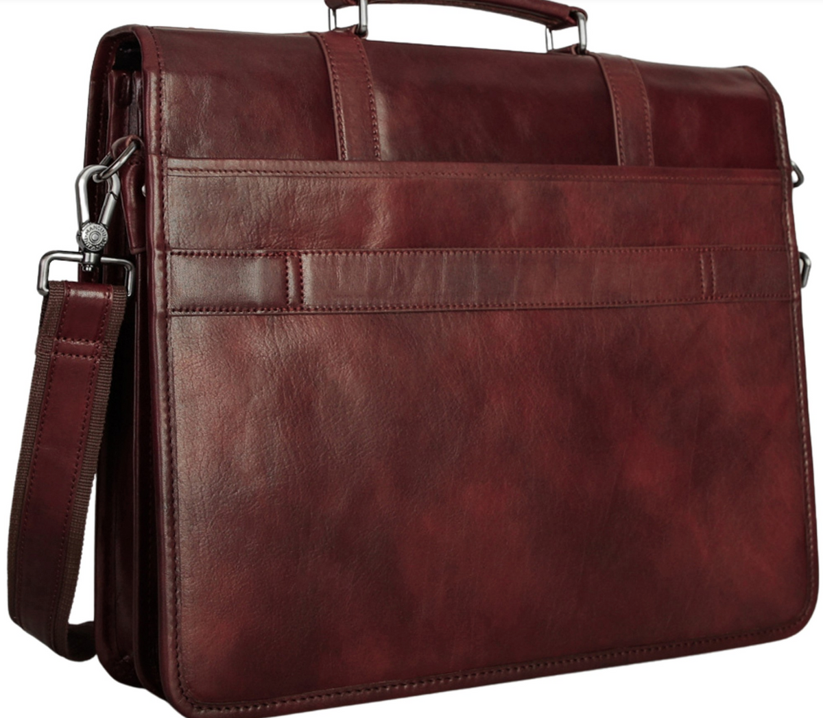 Mancini Pelle D'oro Double Compartment 15.6" Laptop Briefcase
