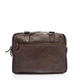 The Trend Italian Leather Double Gussted Briefcase