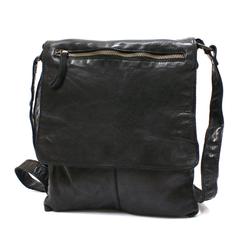 The Trend Italian Leather Small Vertical Messenger Bag