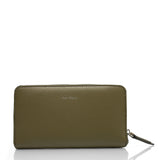 The Trend Long Italian Leather Zippered Wallet