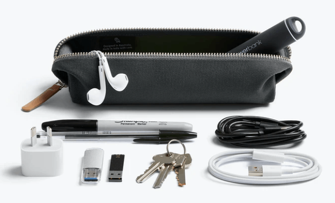 What fits inside Bellroy Woven Pencil Case