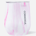 12oz pink marble Corkcicle stemless wine glass