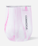 12oz pink marble Corkcicle stemless wine glass