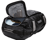Thule Chasm 90L Packable Duffle Backpack Black Zippered Opening