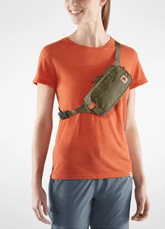 Wearing Fjallraven High Coast Hip Pack