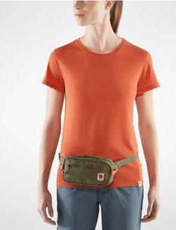 Wearing Fjallraven High Coast Hip Pack