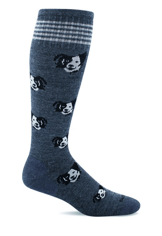 Sockwell Women's Canine Cuddle Graduated Compression Sock Charcoal