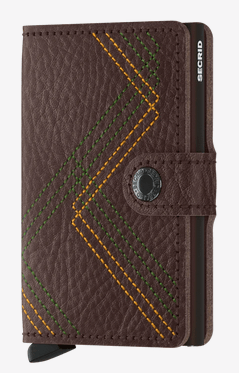 Secrid Stitch Mini Wallet Linea Espresso