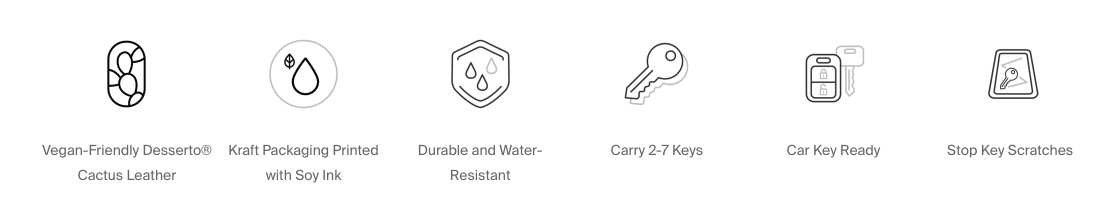 Orbitkey Cactus Vegan-Leather Key Organizer - U.N. Luggage Canada
