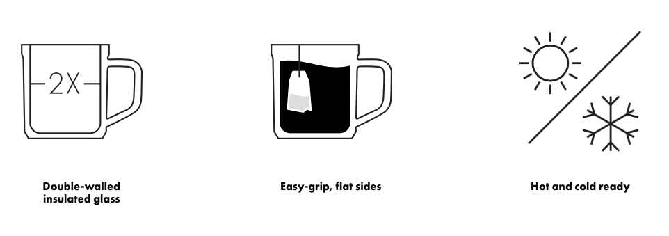 Corkcicle 12oz Glass Mug Double Pack - U.N. Luggage Canada