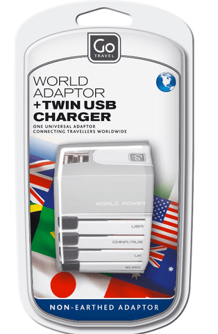 Go Travel Worldwide Adapter & USB - U.N. Luggage Canada