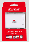 SKROSS US USB 4 Port Charger - U.N. Luggage Canada