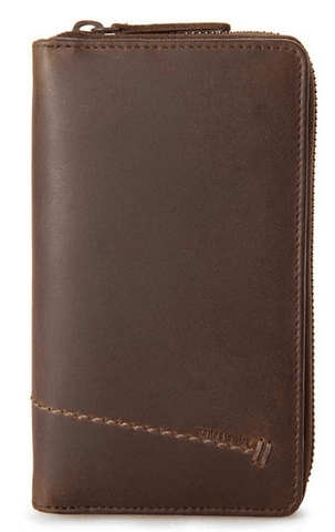 Aunts & Uncles Goldfish Zippered Wallet Coffee
