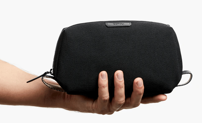 Holding Bellroy Dopp Kit