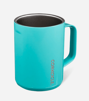 16oz gloss turquoise corkcicle mug