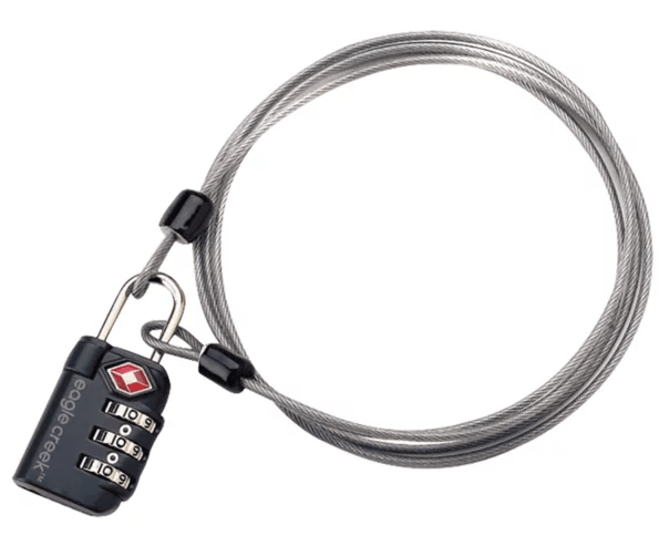 Eagle Creek 3-Dial TSA Lock & Cable Graphite