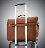 Samsonite Classic Leather Flapover Briefcase - U.N. Luggage Canada