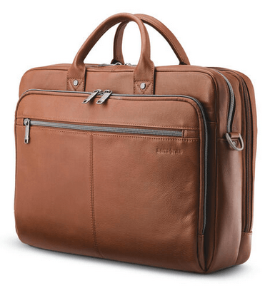 Samsonite Classic Leather Flapover Briefcase