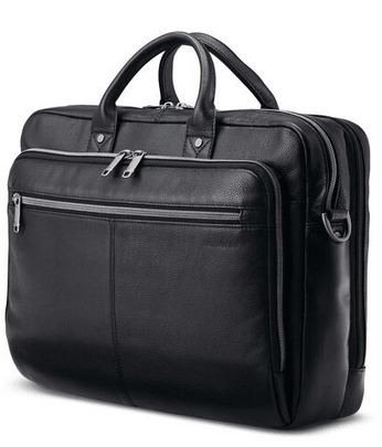 Samsonite Classic Leather Toploader Briefcase - U.N. Luggage Canada