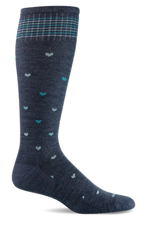Sockwell Women's Full Heart Moderate Graduated Compression Socks (Wide Calf Fit)